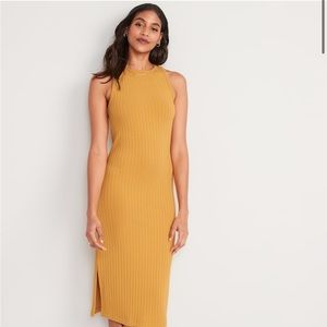 Old navy fitted sleeveless rib knit midi sweater dress